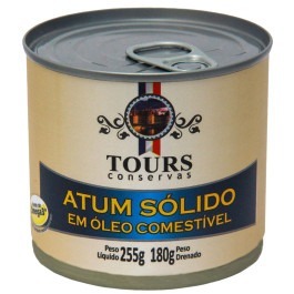 Atum Sólido em Óleo Comestível Tours 255g