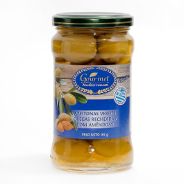 Azeitona Verde Recheada com Amêndoa Gourmet Mediterranean (165g)