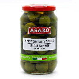 Azeitona Verde Siciliana Inteira Asaro (580g)