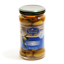 Azeitonas Verdes Gregas Inteiras Gourmet Mediterranean (165g)