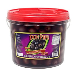 Balde de Azeitona Preta Chilena sem Caroço Don Pepe 3Kg