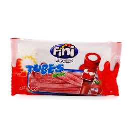 Doces Fini Tubinhos de Morango c/Açúcar 100g