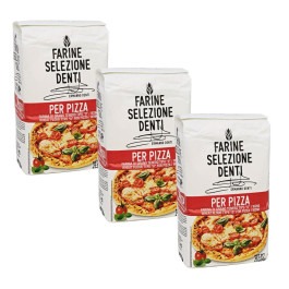 Kit 3 Farinha de Trigo Para Pizza Selezione Denti (un)