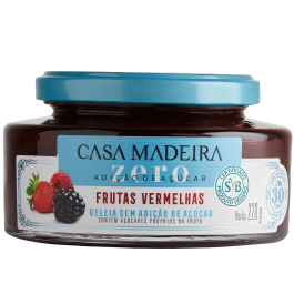 Geléia de Frutas Vermelhas Zero Casa Madeira 220g
