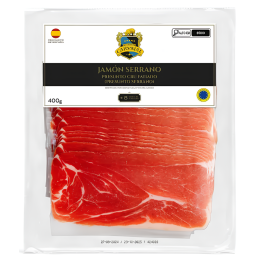 Bandeja de Serrano Fatiado Carvajal 400g