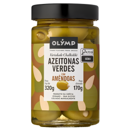 Azeitona Verde Com Recheio de Amêndoas Olymp 320g