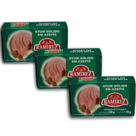 Kit com 3 Atum Sólido em Azeite Ramirez (120g)