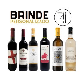 Kit 6 Vinhos Selecionados + Ganhe Abridor Personalizado