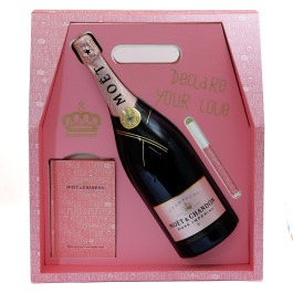 Kit Champagne Moet Chandon Imperial Rosé Love (1,5L)