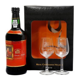Kit Vinho Porto Dom José Tawny + 2Taças (750ml)