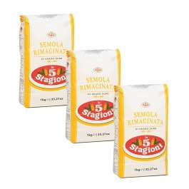 Kit com 3 Semola de Trigo Grano Duro 5 Stagioni (un)