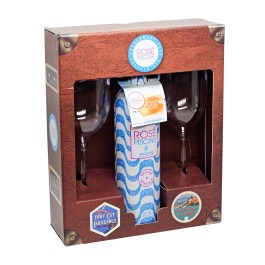 Kit Vinho Rosé Piscine Edição Copacabana com 2 taças exclusivas (un)