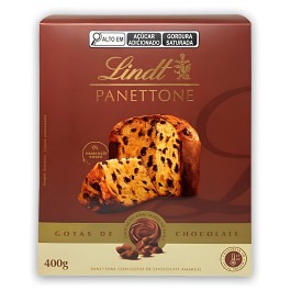 Panetone com Gotas de Chocolate Amargo Lindt 400g