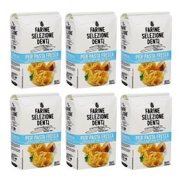 Kit 6 Farinha de Trigo Para Pasta Fresca Selezione Denti (un)