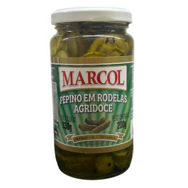 Pepinos em Rodelas Agridoce Marcol (330g)