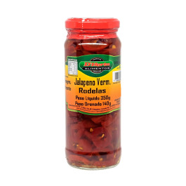 Pimenta Jalapeno Vermelha Rodelas D'Horta (350g)