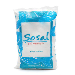 Sal Marinho Moído e Iodado Sosal 1Kg